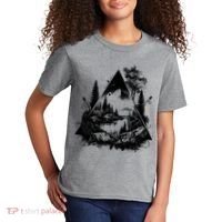 Mountain Landscape In A Triangle Kids T-Shirt thumb 2