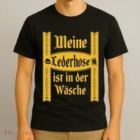 My Lederhosen Is In The Wash Funny Oktoberfest Costume T-Shirt thumb 3