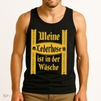My Lederhosen Is In The Wash Funny Oktoberfest Costume Tank Top thumb 3