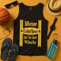 My Lederhosen Is In The Wash Funny Oktoberfest Costume Tank Top thumb 4