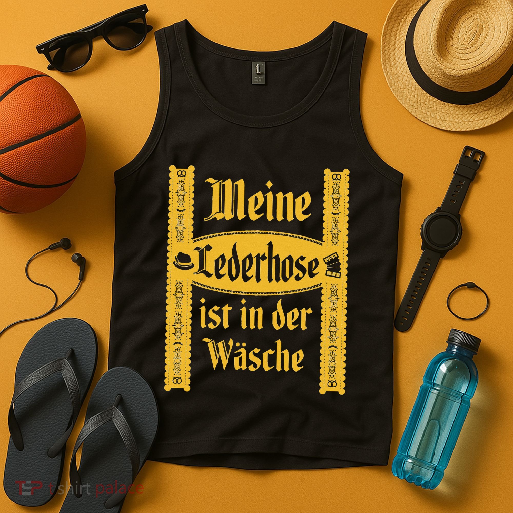 My Lederhosen Is In The Wash Funny Oktoberfest Costume Tank Top