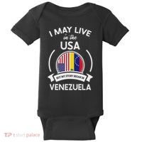 May Live In The Usa But My Story Began In Venezuela Gift Baby Bodysuit thumb 0
