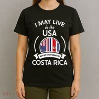 May Live In Usa But My Story Began In Costa Rica Flag T-Shirt thumb 4
