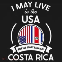 May Live In Usa But My Story Began In Costa Rica Flag T-Shirt thumb 7