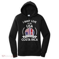 May Live In Usa But My Story Began In Costa Rica Flag Women's Hoodie thumb 0