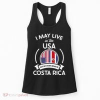 May Live In Usa But My Story Began In Costa Rica Flag Women's Tank Top thumb 0