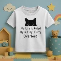 My Life Is Ruled By A Tiny Fluffy Overlord For Toddler T-Shirt thumb 3