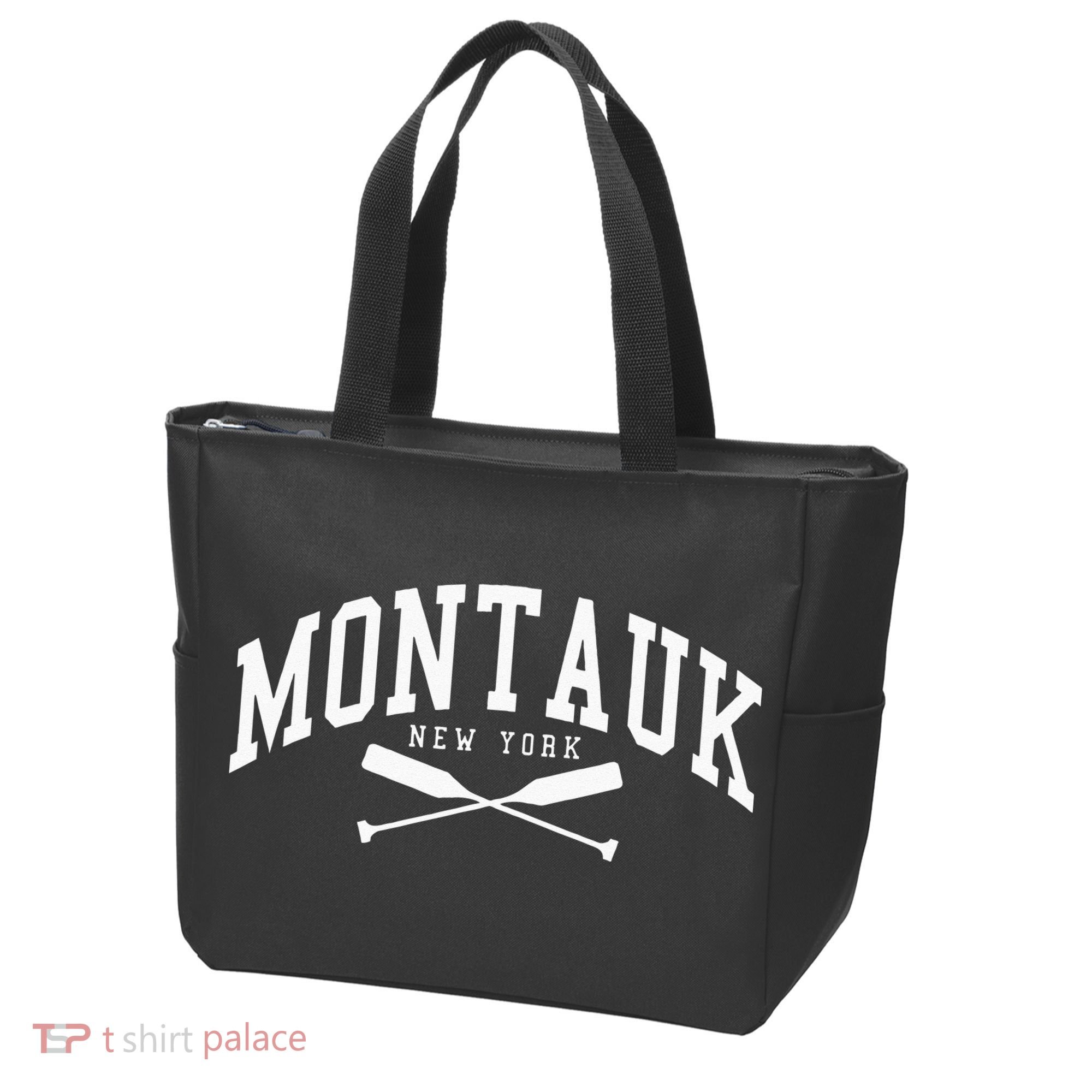 Montauk Long Island New York Collegiate Style Tote Bag