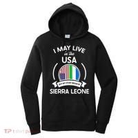 May Live In Usa But My Story Began In Sierra Leone Flag Gift Women's Hoodie thumb 0