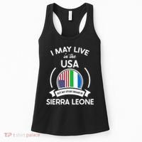 May Live In Usa But My Story Began In Sierra Leone Flag Gift Women's Tank Top thumb 0