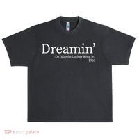 MLK Dreamin' Dr. Martin Luther King Jr. Urban Oversized Heavyweight T-Shirt thumb 0