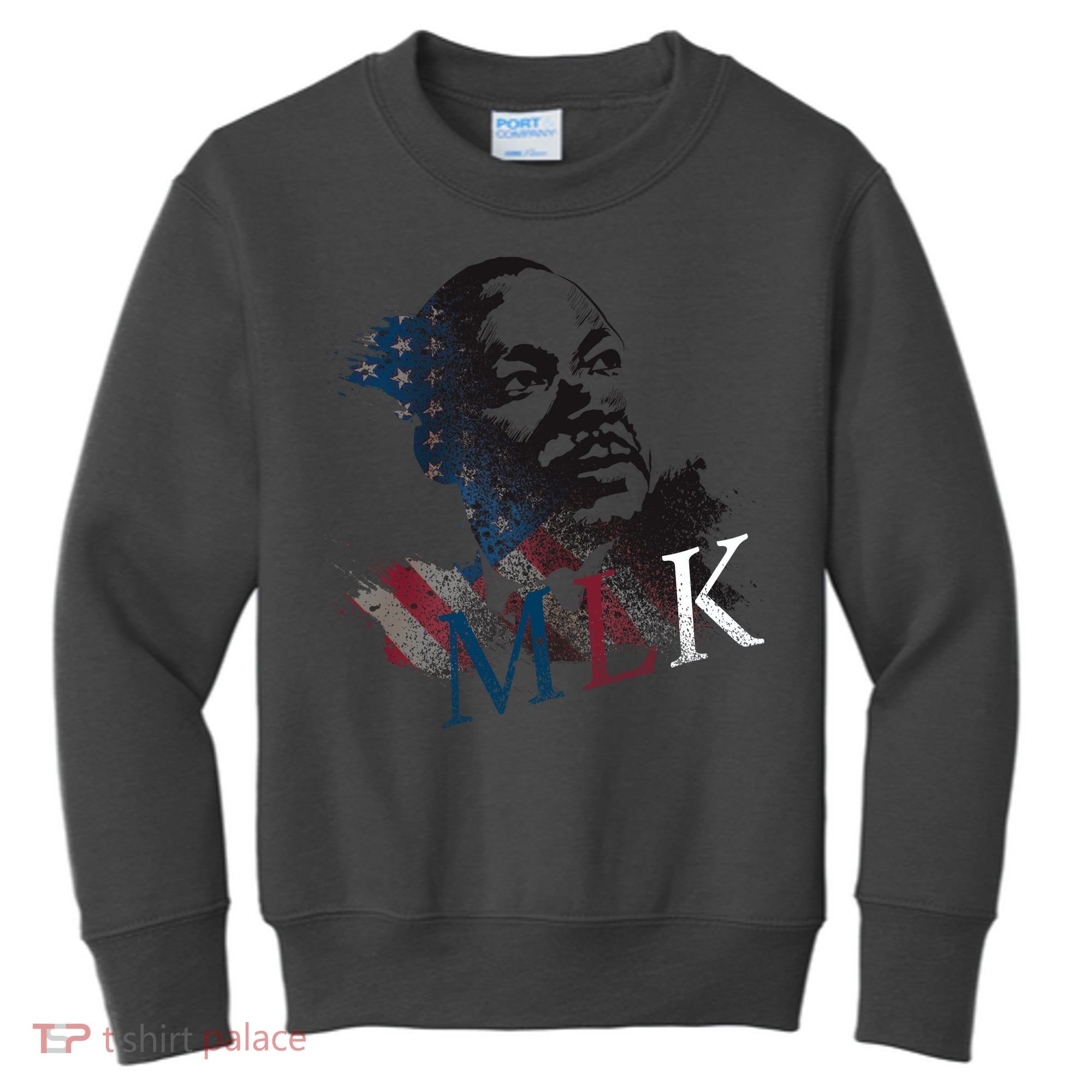 MLK Portrait Martin Luther KIng Jr.  Kids Sweatshirt