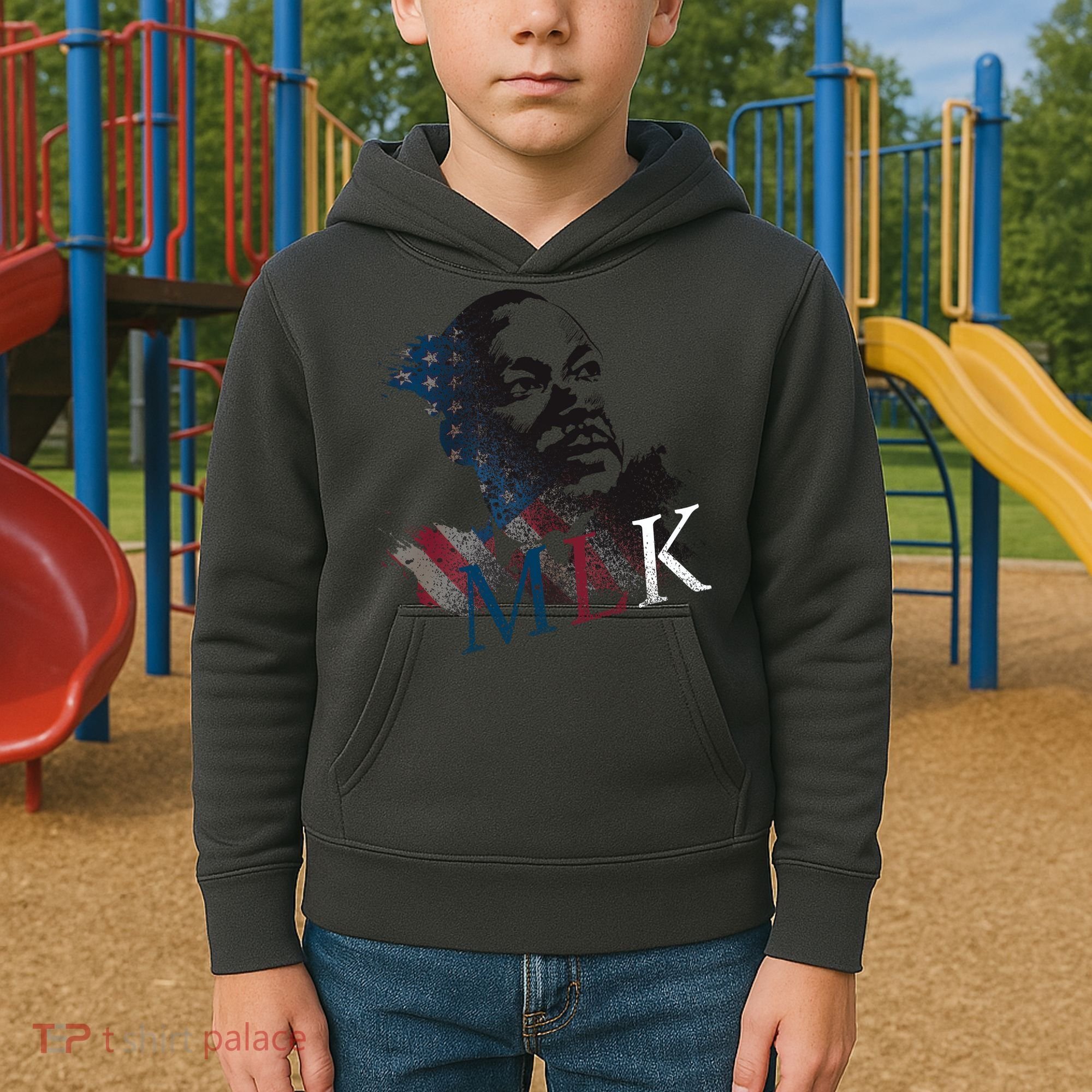 MLK Portrait Martin Luther KIng Jr.  Kids Hoodie