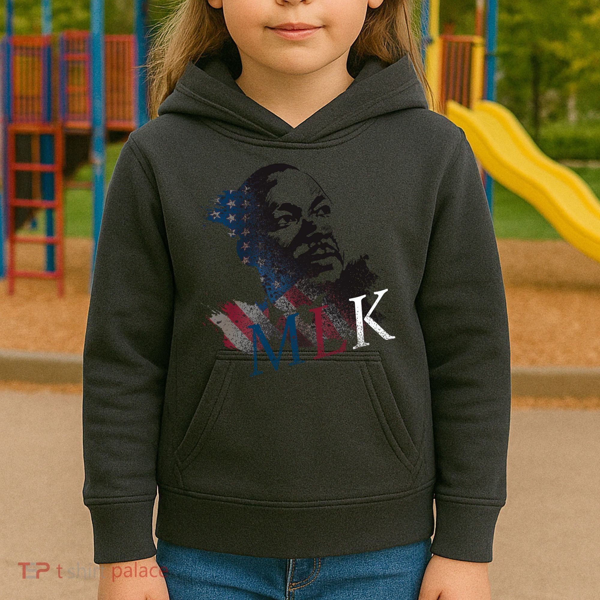 MLK Portrait Martin Luther KIng Jr.  Kids Hoodie