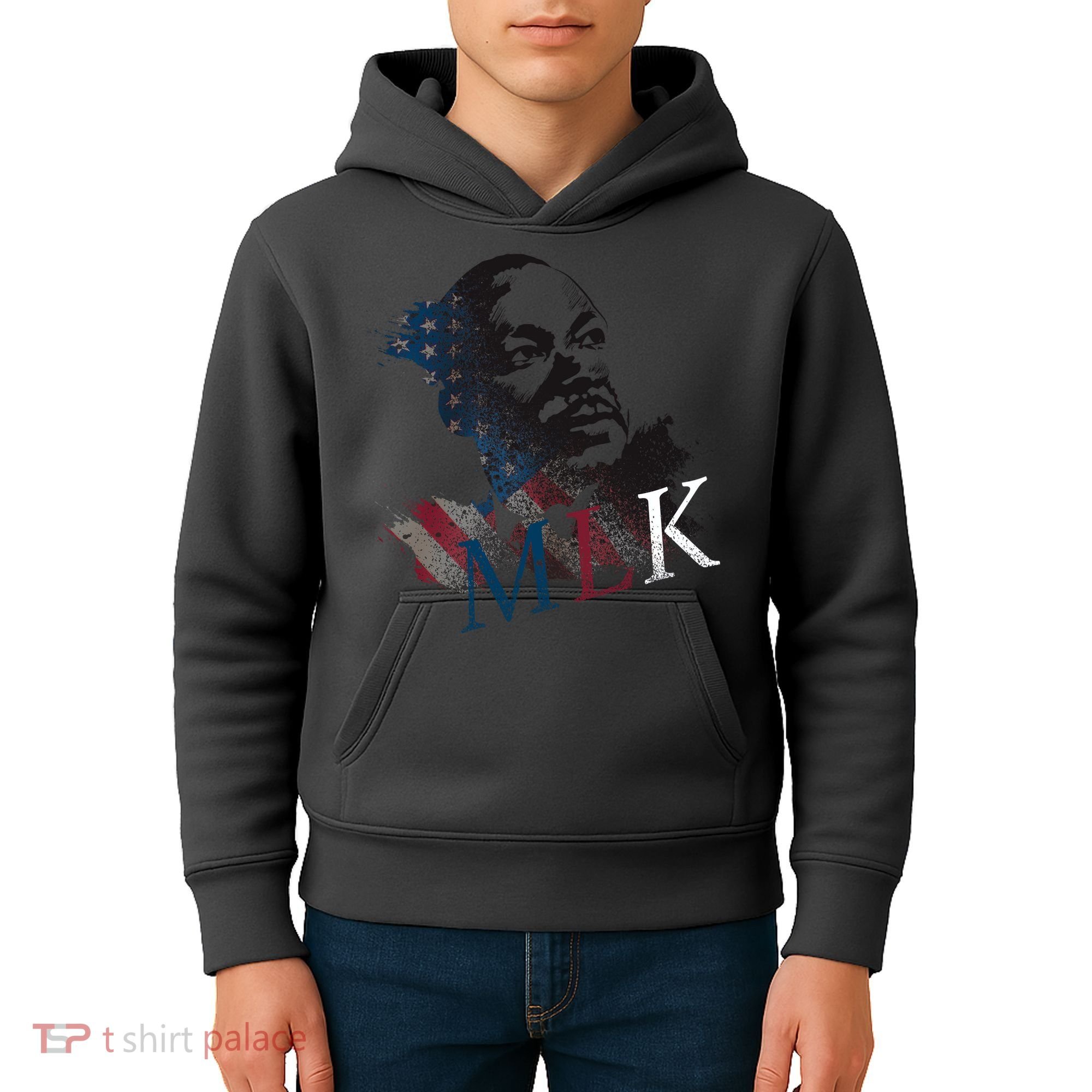 MLK Portrait Martin Luther KIng Jr.  Kids Hoodie