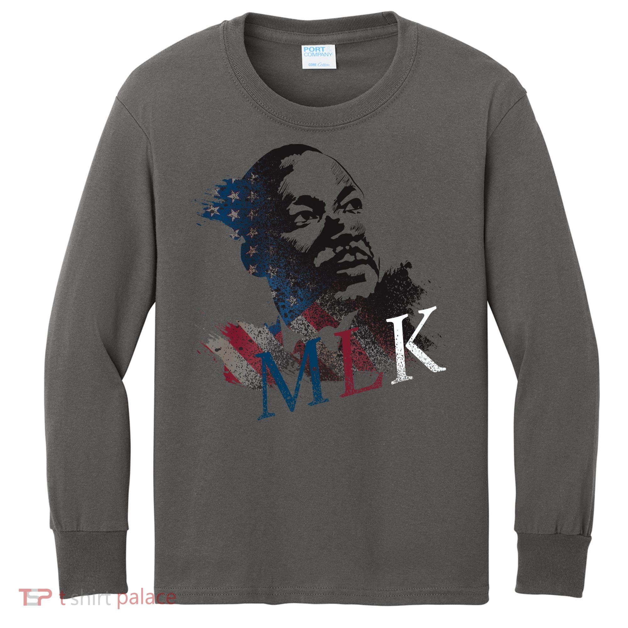 MLK Portrait Martin Luther KIng Jr.  Kids Long Sleeve Shirt