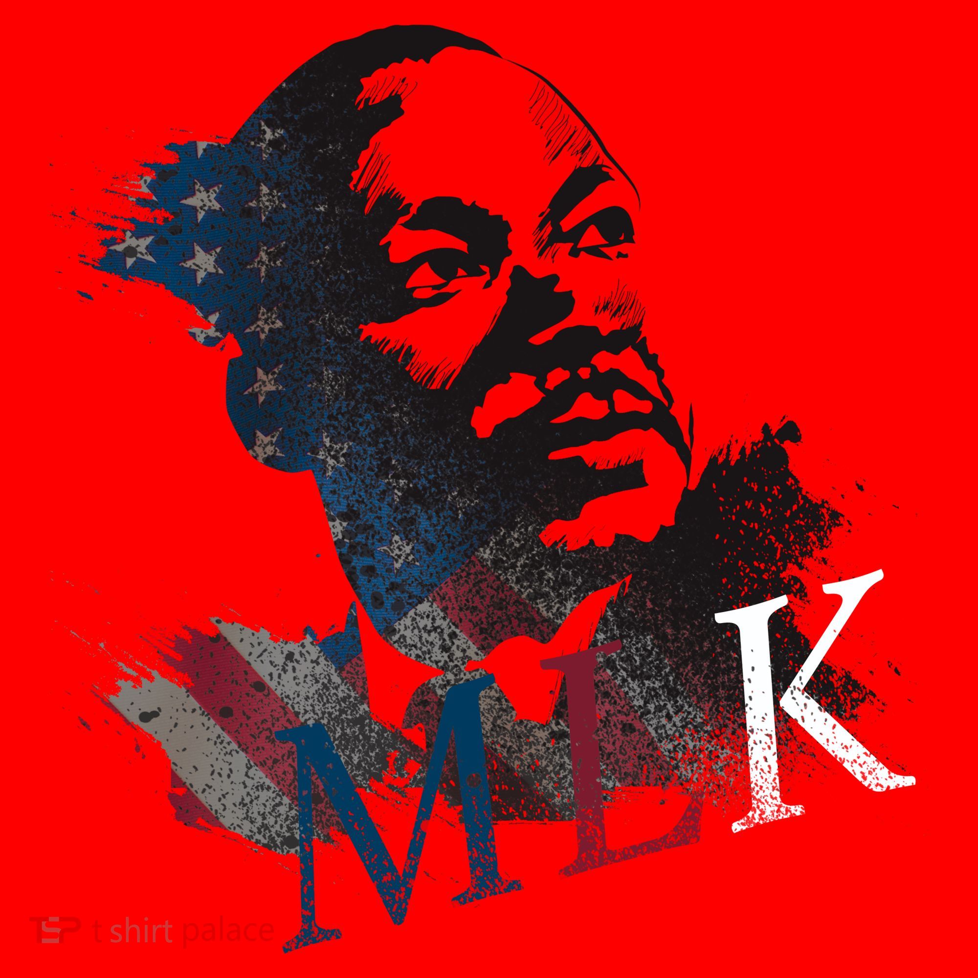 MLK Portrait Martin Luther KIng Jr.  Santa Hat