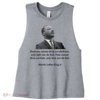 MLK Quote Martin Luther King Jr. Women's Racerback Cropped Tank thumb 0