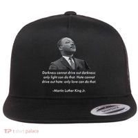 MLK Quote Martin Luther King Jr. Flat Bill Trucker Hat thumb 0