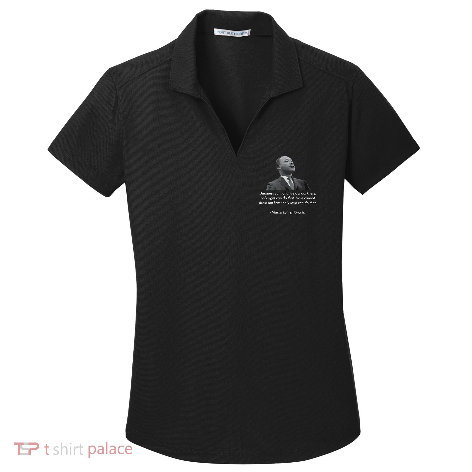 MLK Quote Martin Luther King Jr. Women's Dry Zone Grid Polo