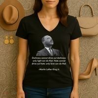 MLK Quote Martin Luther King Jr. Women's V-Neck T-Shirt thumb 3