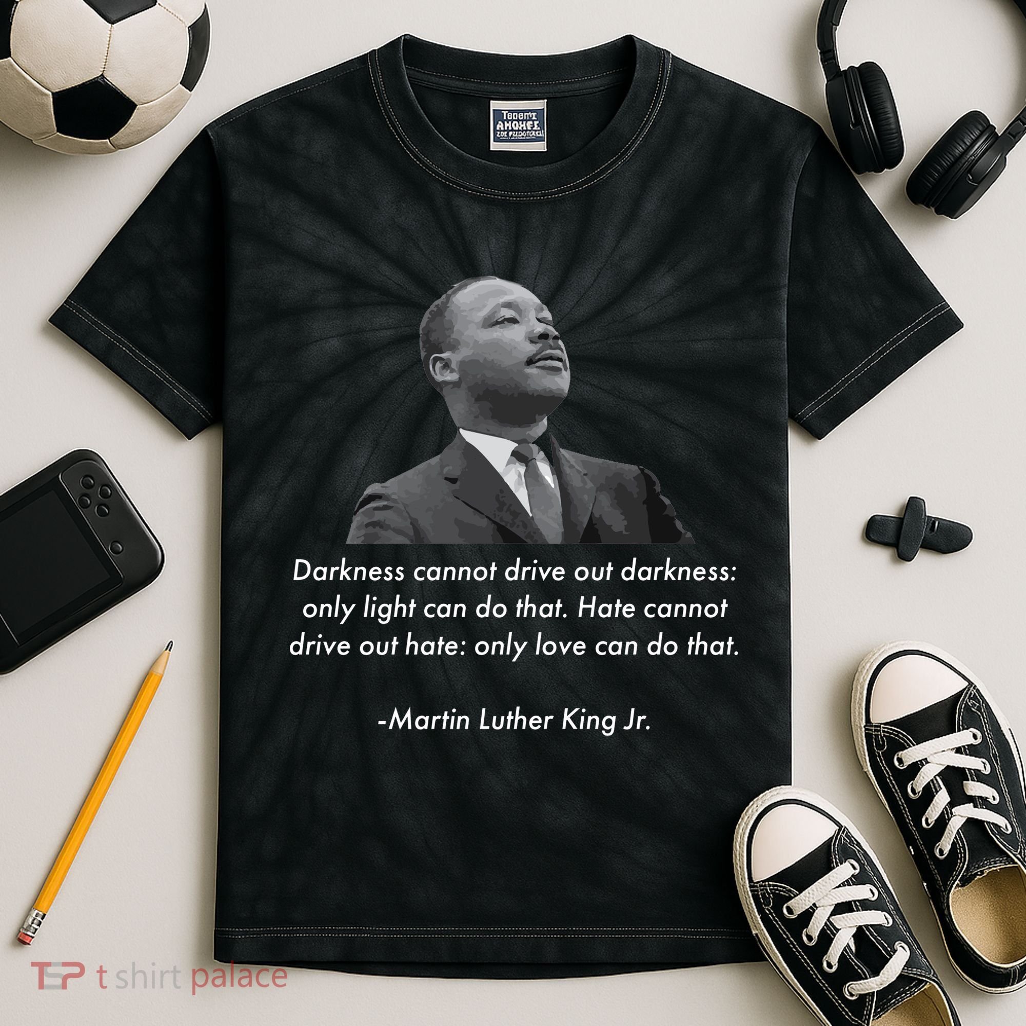 MLK Quote Martin Luther King Jr. Kids Tie-Dye T-Shirt
