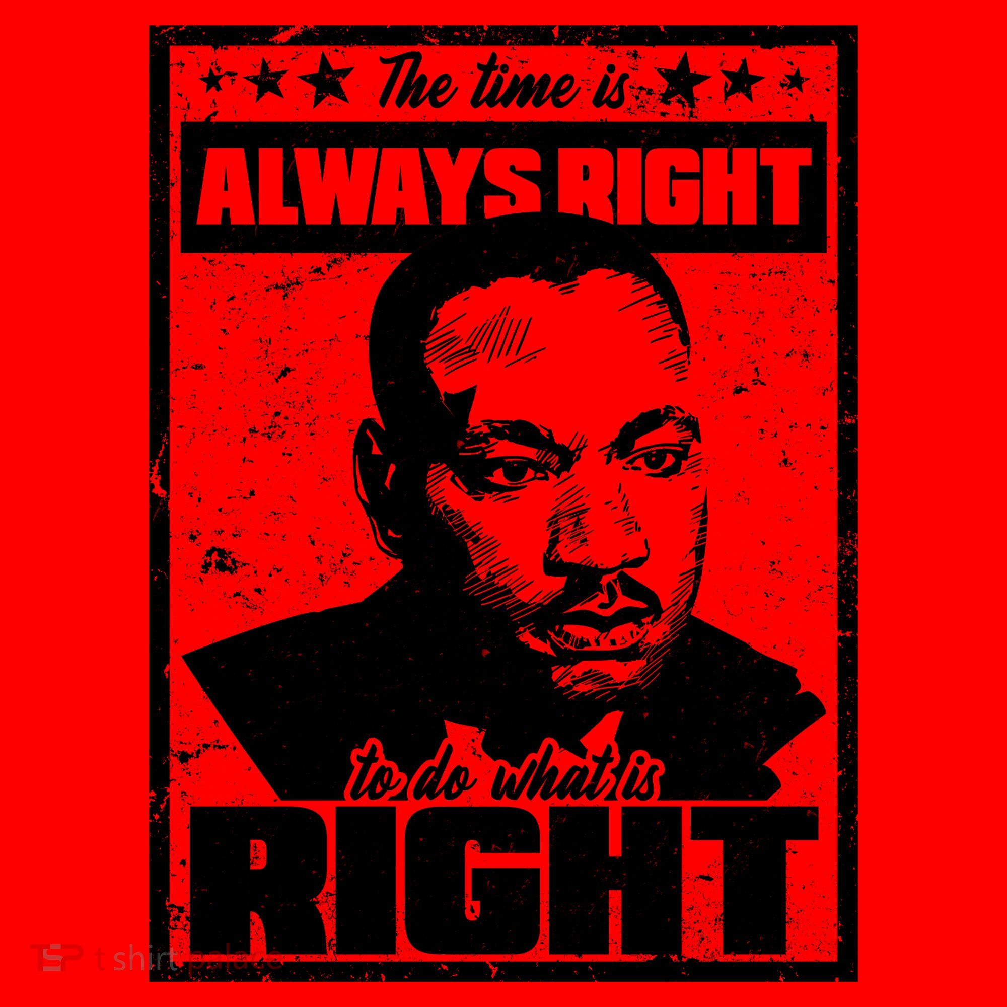 MLK The Time is Always Right to Do What is Right Santa Hat