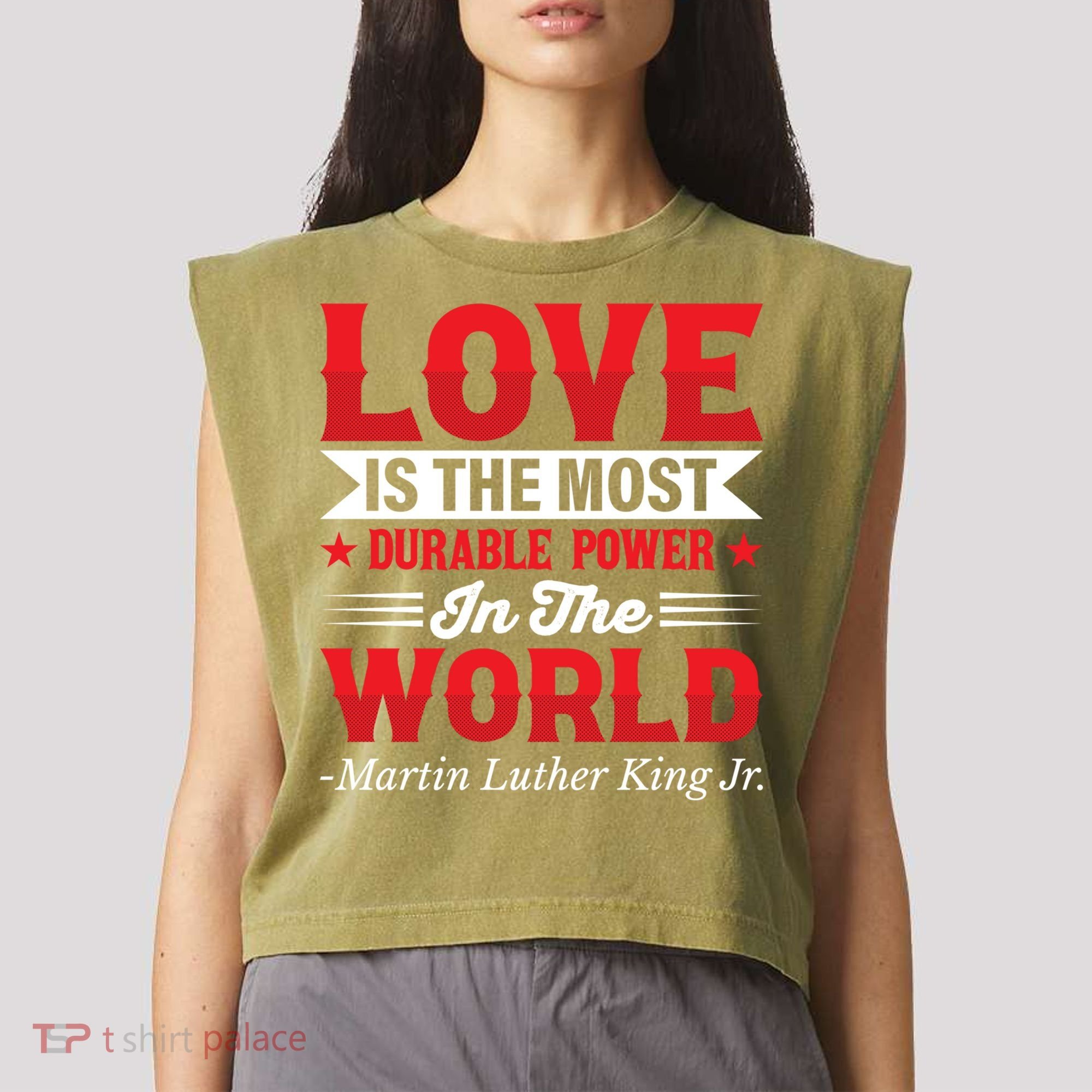 Martin Luther King Jr Gift Garment-Dyed Women's Muscle Tee