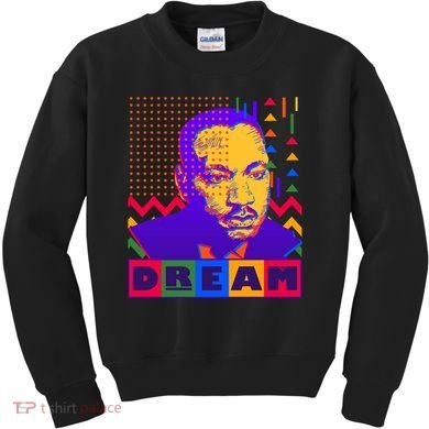 Martin Luther King Dream Colorful 80's Pop Art Kids Sweatshirt