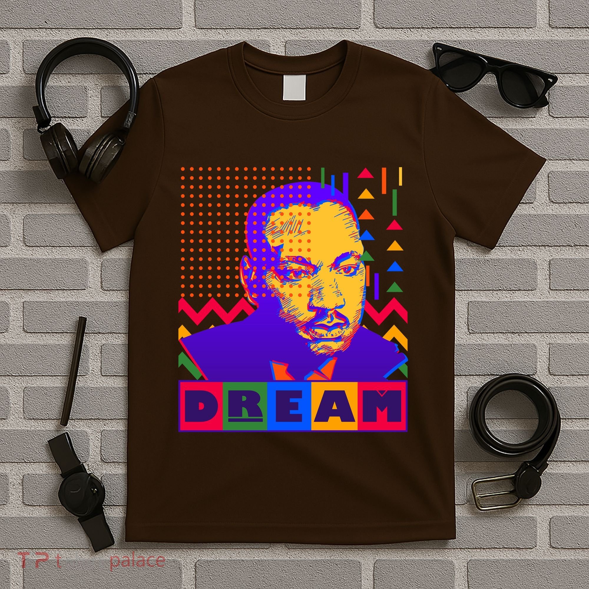 Martin Luther King Dream Colorful 80's Pop Art T-Shirt
