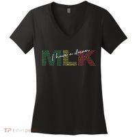 Martin Luther King Jr Day I Have A Dream Black History Month Women's V-Neck T-Shirt thumb 0