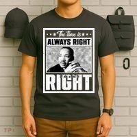 Martin Luther King Jr The Time Is Always Right To Do What Is Right T-Shirt thumb 6