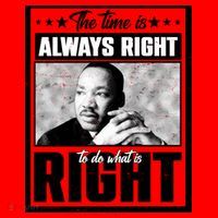 Martin Luther King Jr The Time Is Always Right To Do What Is Right Santa Hat thumb 1