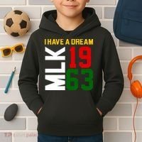 Martin Luther King Day I Have A Dream Black History MLK Kids Hoodie thumb 2