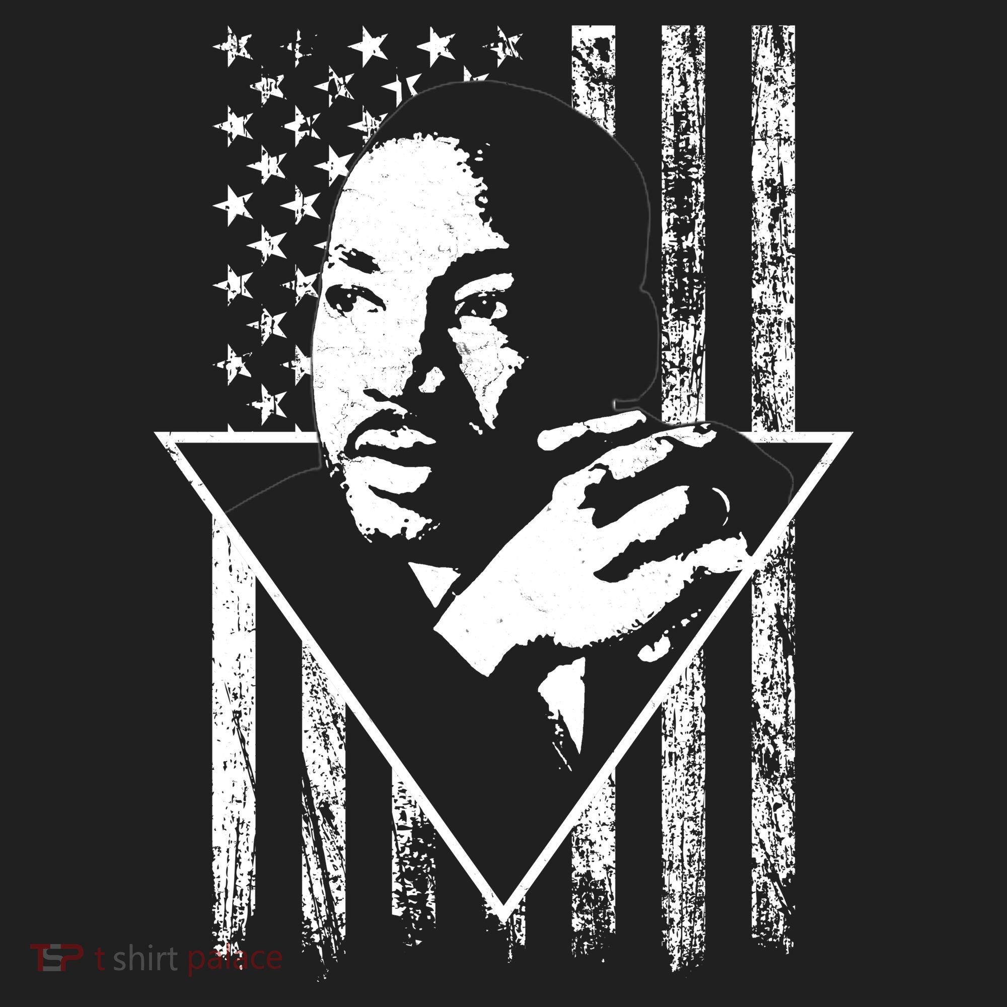 Martin Luther King Jr Distressed USA Flag Women's Sweatshirt
