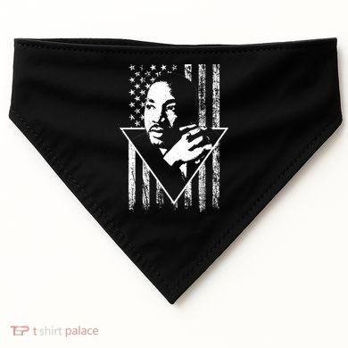 Martin Luther King Jr Distressed USA Flag USA-Made Doggie Bandana