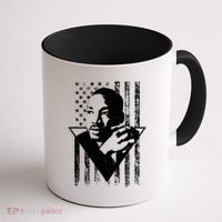 Martin Luther King Jr Distressed USA Flag Coffee Mug thumb 1