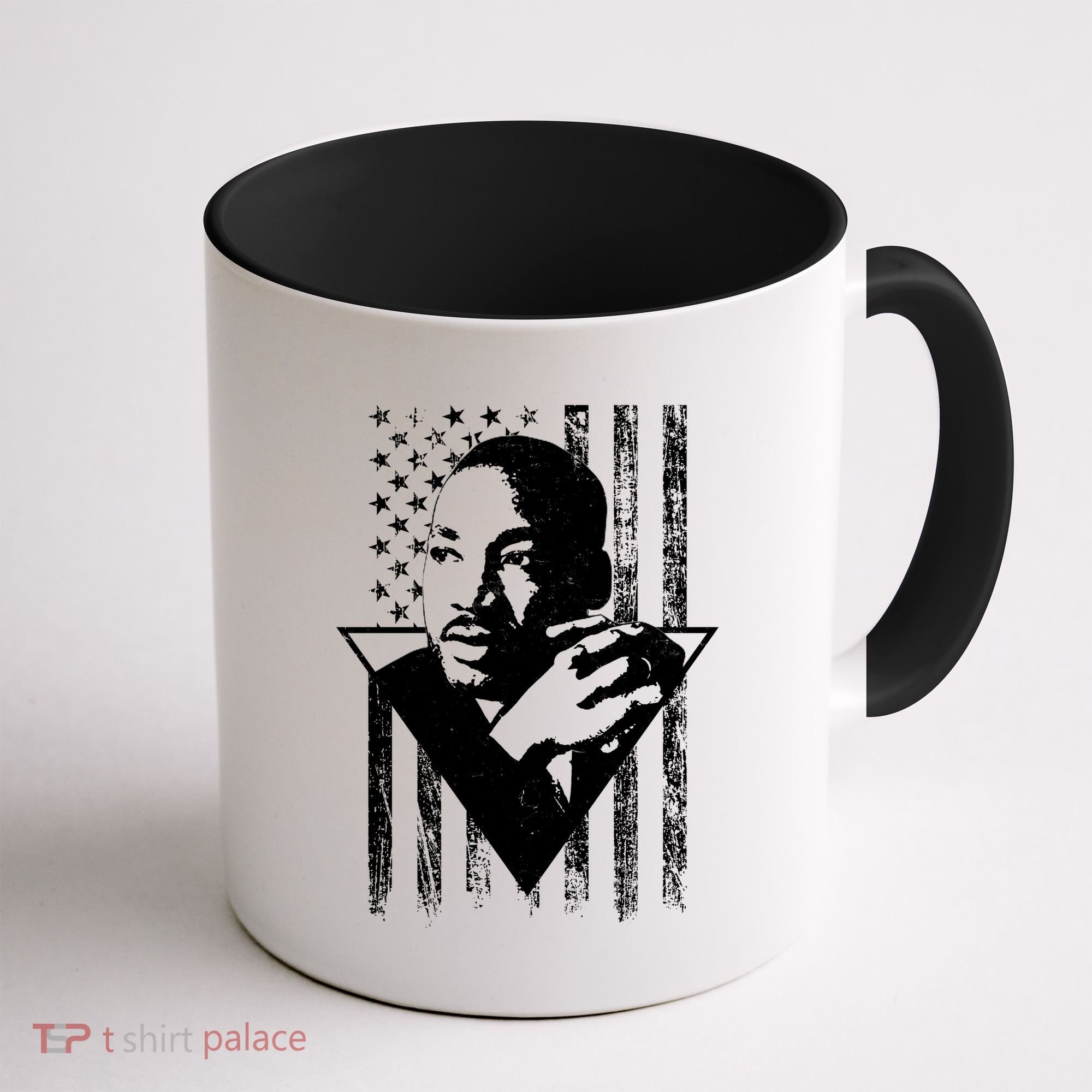 Martin Luther King Jr Distressed USA Flag Coffee Mug