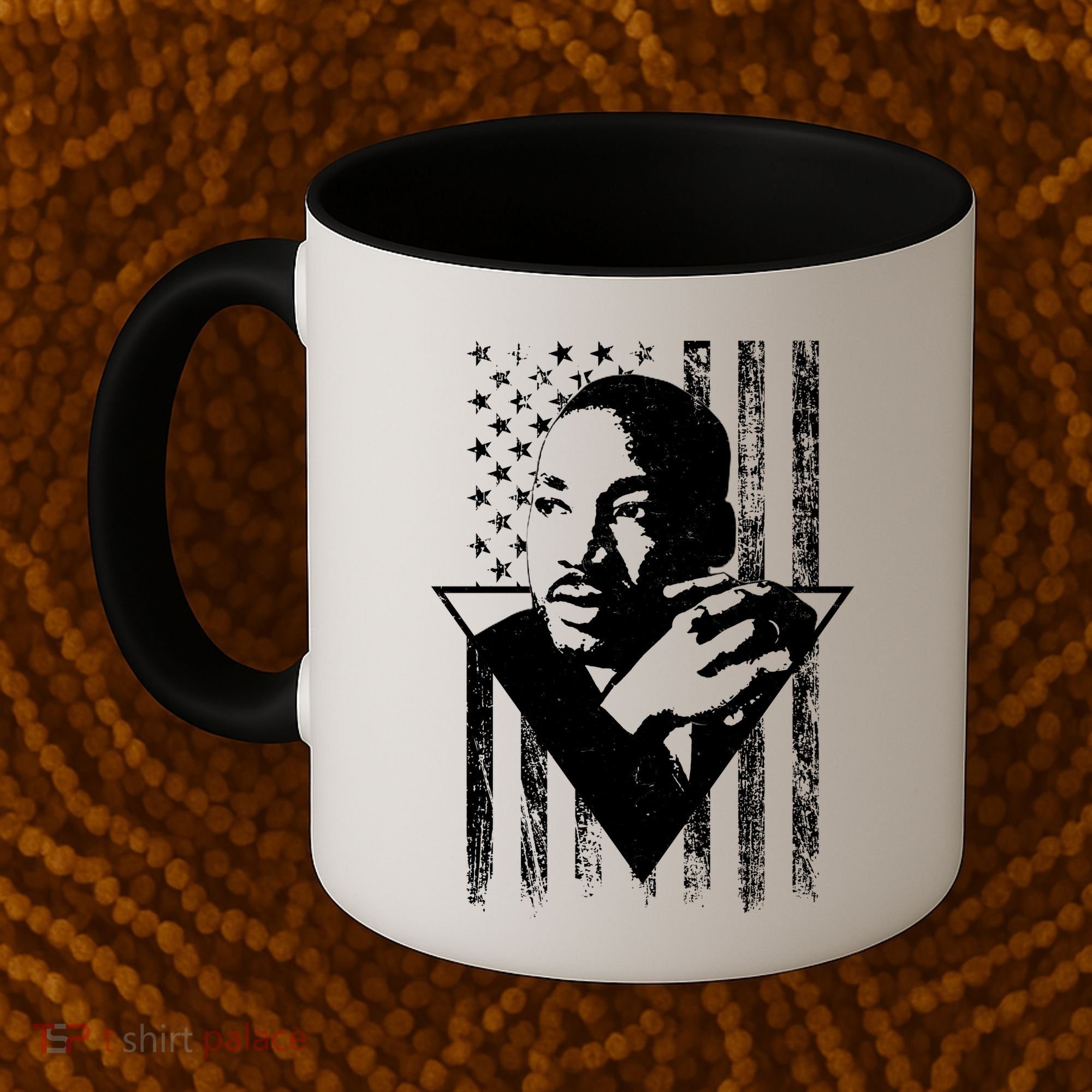 Martin Luther King Jr Distressed USA Flag Coffee Mug