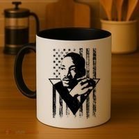 Martin Luther King Jr Distressed USA Flag Coffee Mug thumb 4