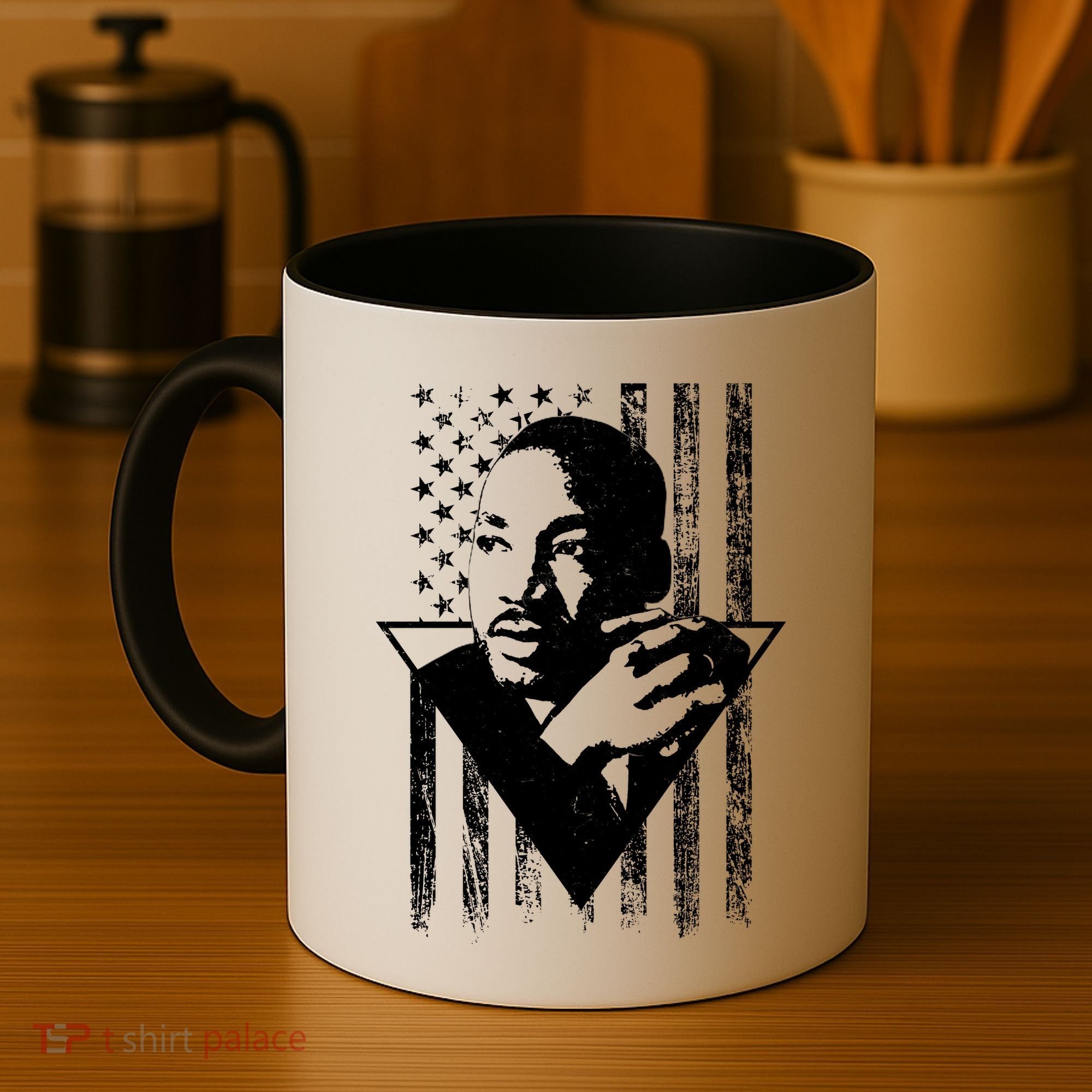 Martin Luther King Jr Distressed USA Flag Coffee Mug