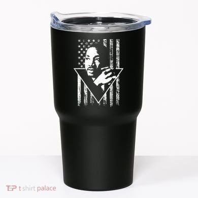 Martin Luther King Jr Distressed USA Flag Tumbler