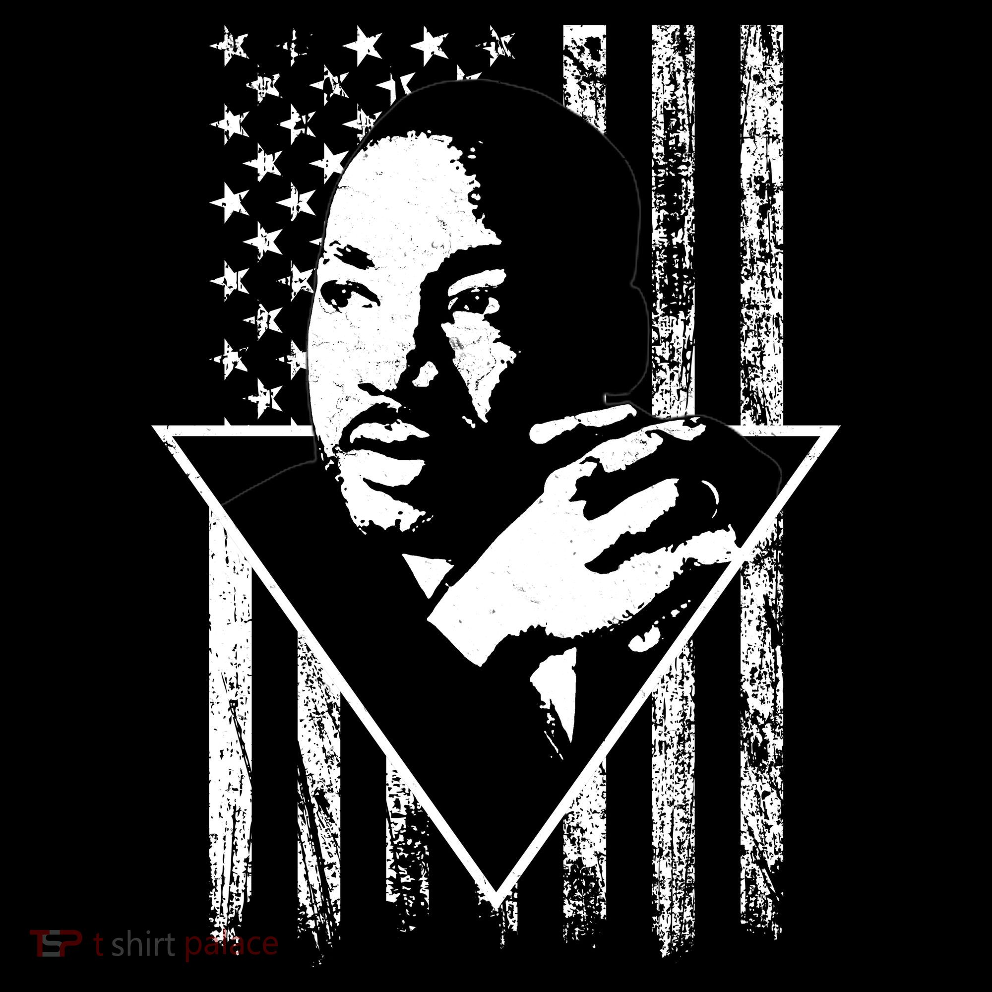 Martin Luther King Jr Distressed USA Flag Ornament