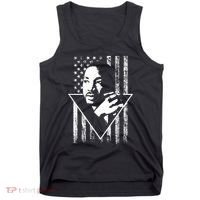 Martin Luther King Jr Distressed USA Flag Tank Top thumb 0