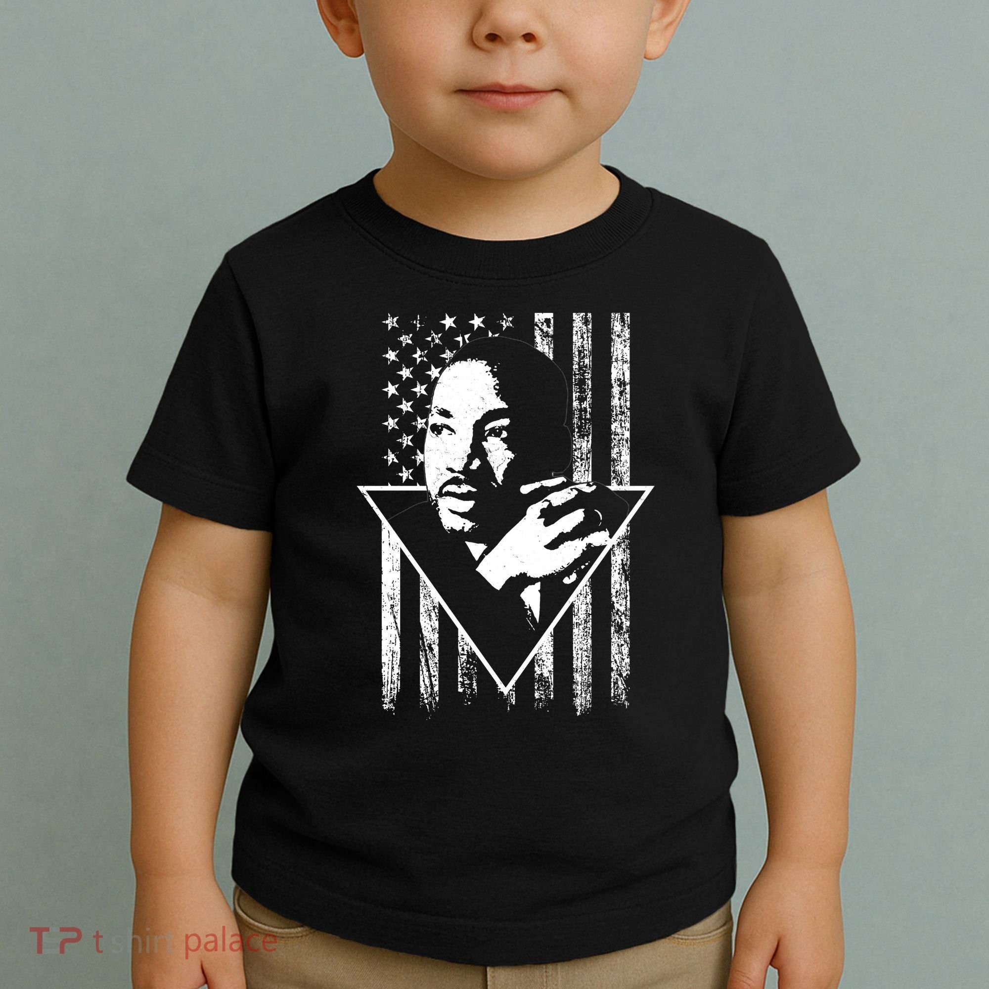 Martin Luther King Jr Distressed USA Flag Toddler T-Shirt
