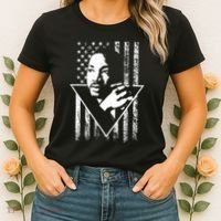 Martin Luther King Jr Distressed USA Flag Women's T-Shirt thumb 2