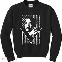 Martin Luther King Jr Distressed USA Flag Kids Sweatshirt thumb 0