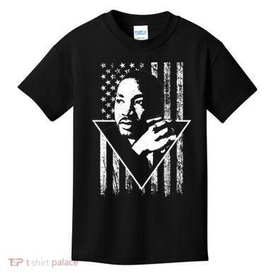 Martin Luther King Jr Distressed USA Flag Kids T-Shirt