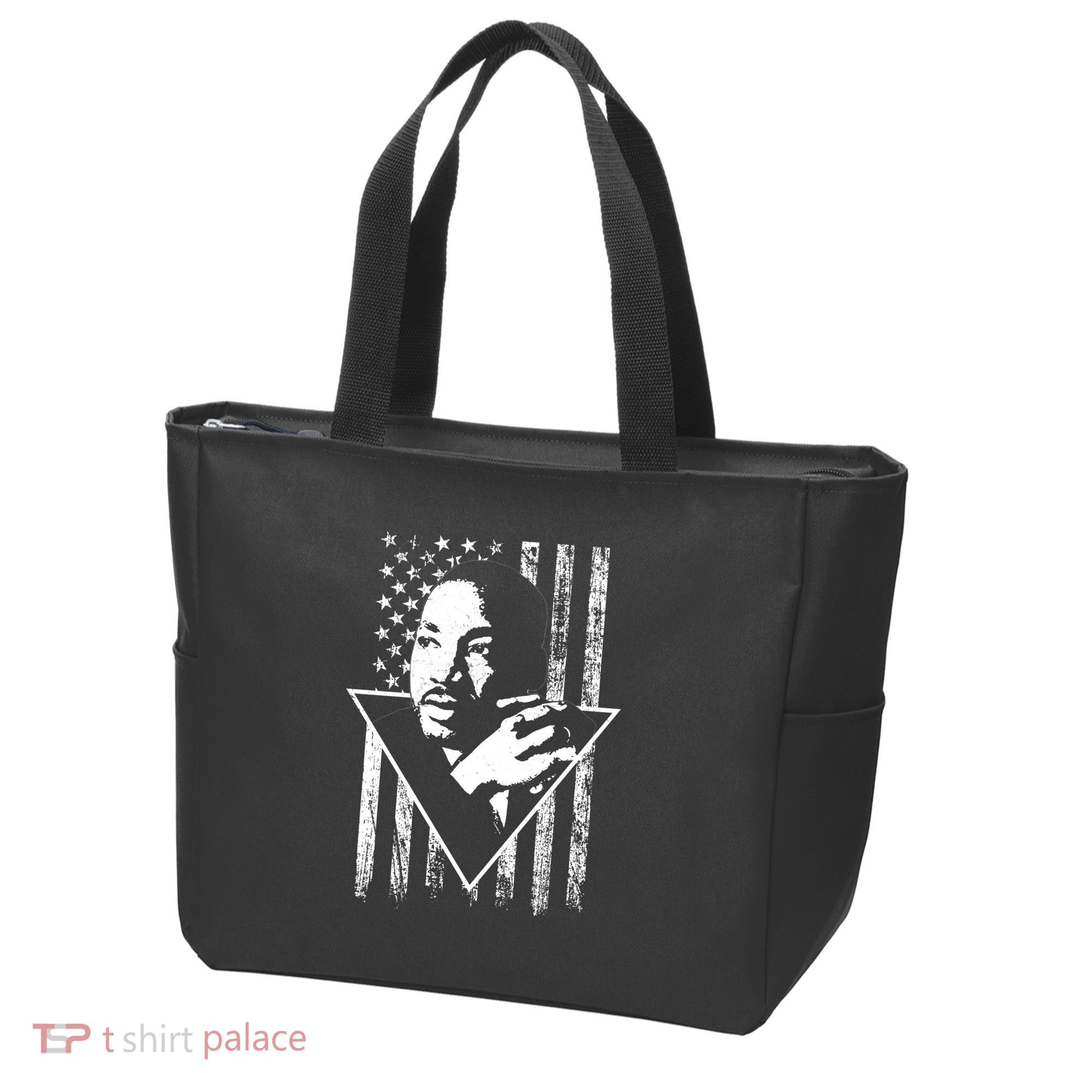Martin Luther King Jr Distressed USA Flag Tote Bag