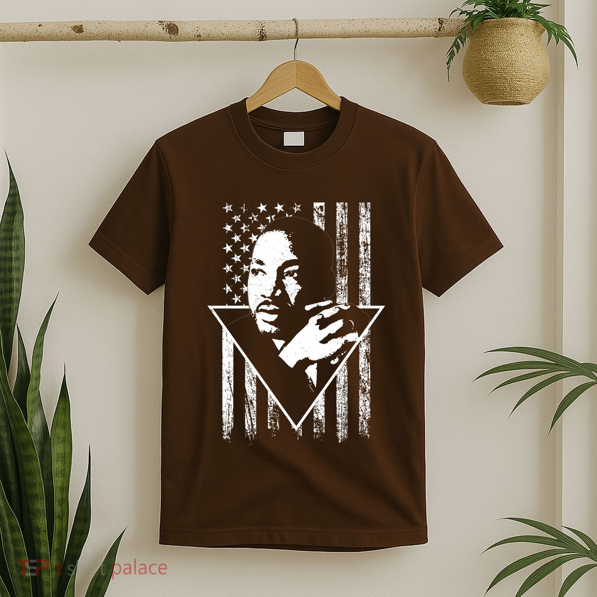 Martin Luther King Jr Distressed USA Flag T-Shirt